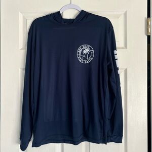 Navy Blue Key West Hoodie with Palm Tree Logo